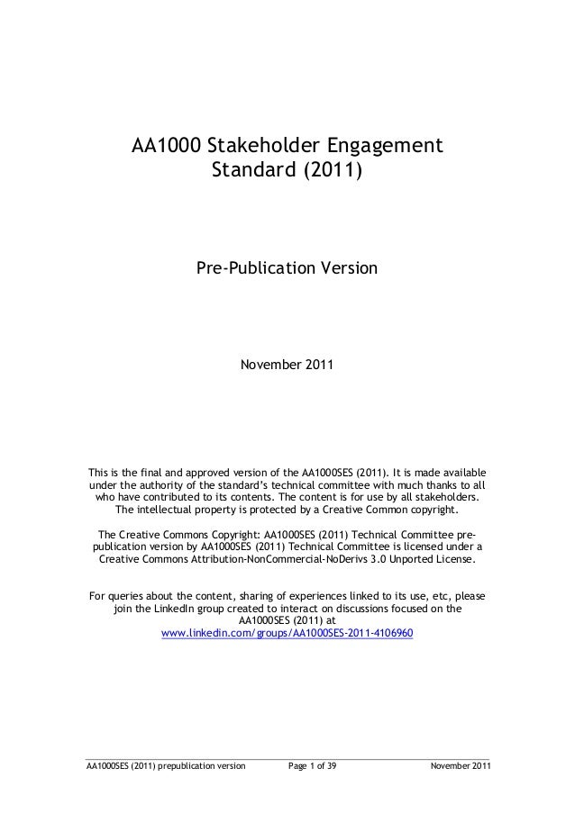 aa1000 stakeholder engagement standard